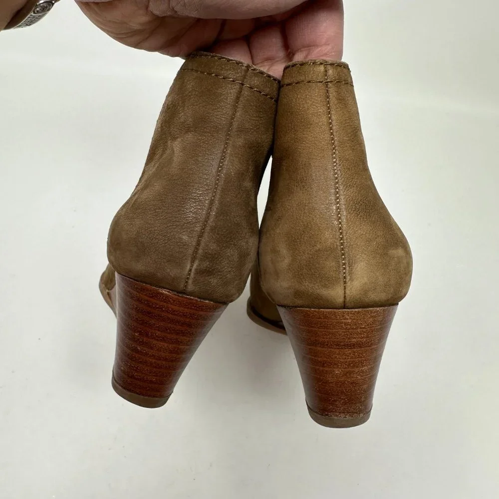 Franco Sarto Wera Wedge Soft Leather Ankle Booties Boots